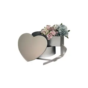 Cajas de regalo giratorias en forma de corazón de papel metálico al por mayor cajas de embalaje de regalo de boda cajas frescas plegables