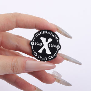 Lustige Gen X Emaille Pin Generation 1965 bis 1980 Wir kümmern uns nicht um Metall Brosche Revers Abzeichen Schmuck Geschenk für Freunde Großhandel - Product Image 4