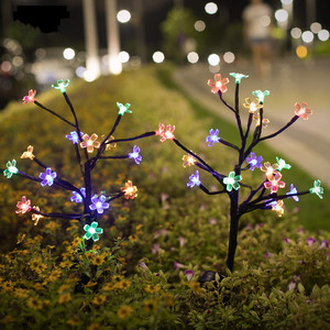 Solar Cherry Blossom Lawn Lights <b>LED</b> Outdoor Garden <b>Tree</b> Plug In Water Resistant - Product Image 1