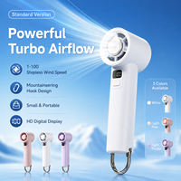 Ventilateur portable à affichage numérique HD, refroidissement par semi-conducteurs, 1 à 100 vitesses, pour femmes et hommes