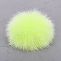 Boule de fourrure de renard moelleuse en gros, grande taille, personnalisée, luxueuse, mignonne, bouton détachable, véritable fourrure de renard, pompon