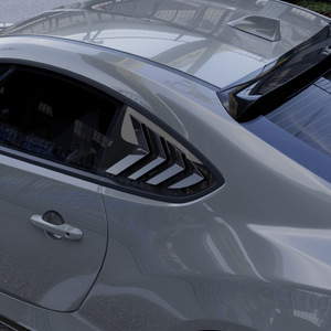 Subaru Brz Gr86 2022+ Rear Quarter <b>Window</b> Faux Louver Trim Carbon Fiber Texture Adhesive Car <b>Decal</b> Modification Part - Product Image 2