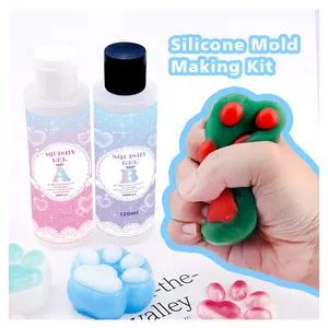 Diskon besar karet silikon cair tahan lama digunakan untuk membuat resin DIY mainan kerajinan plester armare 1:1 silikon lembut