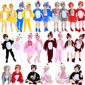 Neue Kinder Tier Vogel Performance Kostüm Kindergarten Cartoon Dress Up Eagle Weiße Taube Krähe Eule Performance Kostüm