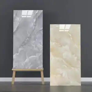 Wall stickers waterproof wallpaper high gloss PET foam marble tile panels for home decoration