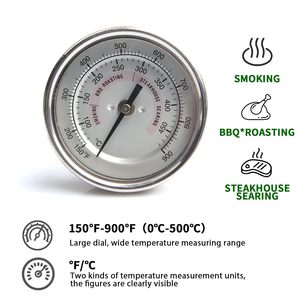 KAMaster <span class=keywords><strong>Kamado</strong></span> Charcoal Grill - Jauge de température et thermomètre étanche en acier inoxydable, plage 150-900°F, accessoire de cuisson pour barbecue - Product Image 4