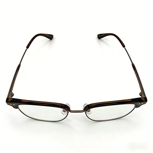 Monturas Ópticas Metálicas sin Aro XPZ, Lentes de Resina Ultraligeras con Protección Anti-Luz Azul, Color Café, Forma Cuadrada, para Miopía y Presbicia - Product Image 2