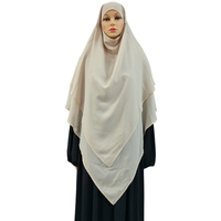 EID nouvelle prière couleur unie vêtements musulmans tchador 3 couches longues femmes khimar hijab dubaï islamique Nida quotidien élégant khimar