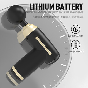 Hochwertige Mini Kabellose Körper-Vibrationsmassagepistole 3800 U/min Tragbar 1200mAh Wiederaufladbar Handgerät 4 Massageköpfe mit Timer - Product Image 2