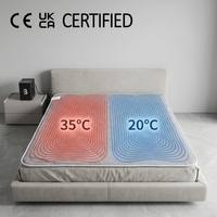 Système de refroidissement et de chauffage intelligent pour lit d'eau moderne, matelas surmatelas doux et sûr à double zone avec contrôle de température par IA