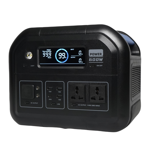 Camping Power Stations 600W Portable Power Source with USB Type-c 110V/220V Sine Wave Solar Outdoor