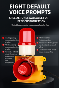 220V cao-decibel sừng cháy với ánh sáng báo động kỹ thuật số công nghiệp buzzer cho nhà Hệ thống an ninh sử dụng ngoài trời làm bằng nhựa - Product Image 6