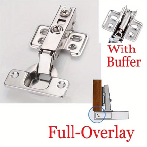 Charnière de porte d'armoire hydraulique en acier avec amortisseur à fermeture douce pour meubles de cuisine, design moderne, angle d'ouverture 110° - Product Image 4