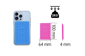 Supporto per telefono cellulare a ventosa quadrata bifacciale in silicone flessibile da 40 grani, con grande ventosa per il retro del telefono, ideale per chi cerca comodità - Product Image 6
