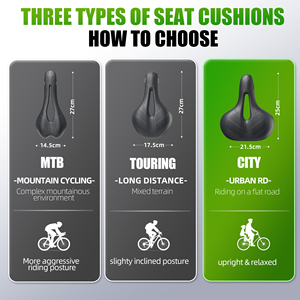 EasyDo hombres mujeres ergonómico ancho suave cómodo asiento de <span class=keywords><strong>bicicleta</strong></span> eléctrica transpirable amortiguador sillín de <span class=keywords><strong>bicicleta</strong></span> - Product Image 2