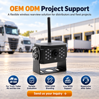 Caméra de recul sans fil AHD pour camion, vision nocturne WiFi 1080P/720P IP68, application Android/iOS, pour remorque, bus, fourgon, flotte, OEM
