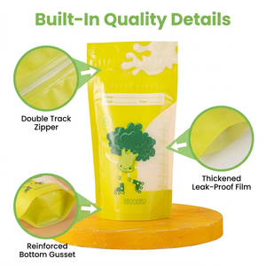 Produits pour bébés, étiquette personnalisable, stockage de lait maternel, 90/100/120/240/360 unités, nourriture pour bébés, allaitement, lait maternel - Product Image 3