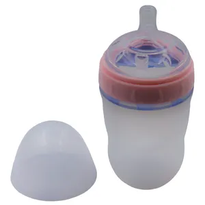 בקבוק התינוק סיליקון 240 מ "ל 100% בטוח bpa חינם מזון כיתה האם בקבוק חלב