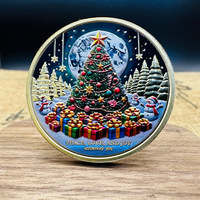 Artisanat du métal Usines chinoises Vente en gros Pièce de monnaie en métal Double face Logo 3D Pièces commémoratives personnalisées en émail souple pour Noël