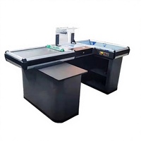 Comptoir de caisse de supermarché en acier durable, écologique, antirouille, design moderne, combinaison libre