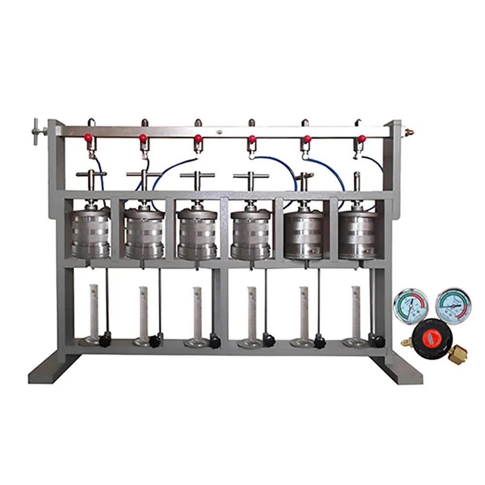 6-Unit Api Lage Druk Filter Pers Lplt Filtratie Boren Vloeistof Tester Drijfmest Testen Analyze Apparaat