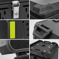 Top case moto ABS PP 45L étanche à dégagement rapide avec serrure de sécurité pour rangement de casque