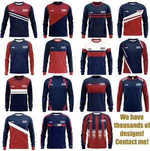 Camiseta Deportiva de Manga Larga para Hombre, de Poliéster, Lisa, de Malla, Uniforme de Árbitro, Camiseta de Entrenamiento de Fútbol para Hombre - Product Image 4