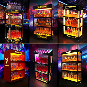 LED Illuminated Display <b>Rack</b> For <b>Bars</b> And Nightclubs With Colorful Lighting Commercial Beverage Stand - Product Image 4