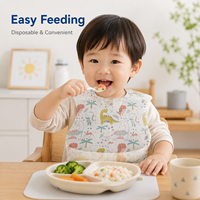 MOMSBIB Lot de 20 bavoirs pour enfants en tissu non tissé, sans BPA, imperméables, anti-déversement et anti-salissures, pour l'alimentation, 13-36 mois