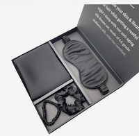 Kit de sommeil occultant à 100 % en satin : Masque contour des yeux et taie d'oreiller pour soulager l'insomnie