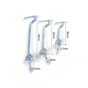 Safety <strong>Gate</strong> Zinc Plated Curtain <strong>Hook</strong> with Screw <strong>Eyes</strong> - Product Image 3