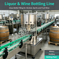 Machine de mise en bouteille automatique à 18 têtes pour vin rouge, vin blanc, vodka et spiritueux, fonctionnement stable, en métal, OEM personnalisé