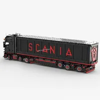 NUEVO MOC RC R 620 Camión Contenedor Urbano con Remolque, Modelo de Plástico ABS, Juguete Creativo DIY, Rompecabezas de Ensamblaje, Regalo de Cumpleaños para Niños
