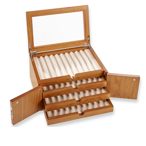 Portalápices de Madera Maciza con Cajones, Organizador de Escritorio para Niños y Oficina, Organizador de Papelería para la Escuela y el Hogar - Product Image 3
