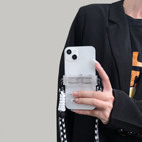 Clip arrière de téléphone à bulles 2023 pour Iphone 14 13 12 11Pro max étuis mobiles avec lanière et support d'airbag