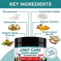 Complément pour les hanches et les articulations des chiens, glucosamine, chondroïtine, MSM, comprimés à mâcher souples, soutien à la mobilité, soulagement de la douleur, oméga 3 et 6, soin articulaire naturel
