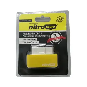 ปลั๊กและไดรฟ์ NitroOBD2กล่องปรับแต่งชิปประสิทธิภาพสูงสำหรับรถเบนซิน Nitro OBD2สีเหลือง