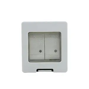 IP55 Bathroom/Outdoor Waterproof Wall Switch 2Gang 2Way Socket