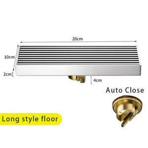 Desagüe de Piso SS304, Acabado Plateado Duradero para Baño y <span class=keywords><strong>Ducha</strong></span>, Desagüe de Piso Largo y Cuadrado - Product Image 4