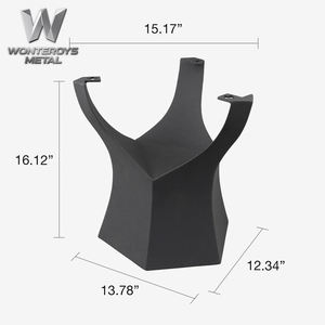 Idée de design : table basse <span class=keywords><strong>en</strong></span> métal noir pour extérieur, patio, <span class=keywords><strong>jardin</strong></span>, hôtel, restaurant, base <span class=keywords><strong>en</strong></span> fer robuste pour usage commercial - Product Image 3