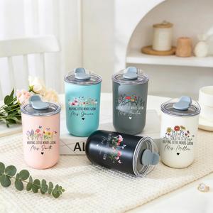 Personalized <b>Teacher</b> Coffee <b>Mug</b> Custom Floral Name Tumbler Insulated Stainless Steel Large Capacity Boiling Water Safe Back - Product Image 5