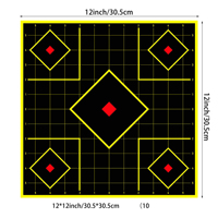 Cible de tir fluorescente adhésive 12x12 pouces avec grille de calibration pour la vente en gros
