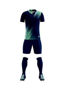 Kaus sepak bola anak dewasa, baju sepak bola lengan pendek kualitas tinggi, setelan olahraga kustom dengan cetakan nama - Product Image 6