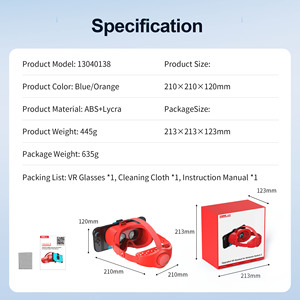 แว่นตา VR แบบสวมศีรษะสำหรับ Nintendo Switch 2อุปกรณ์3D ความละเอียดสูงวัสดุพลาสติก ABS สำหรับการเล่นเกม - Product Image 6