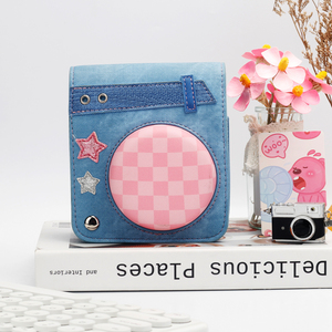 Étui pour appareil photo Fuji <span class=keywords><strong>Instax</strong></span> <span class=keywords><strong>Mini</strong></span> 12/<span class=keywords><strong>40</strong></span> Sweetheart Denim, sac en cuir PU avec bandoulière réglable, rangement élégant - Product Image 1