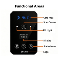 Lector de Control de Acceso en la Nube JINGXIN 4G Wifi con Código QR para Visitantes, Tarjeta IC, Tarjeta de Identificación y Múltiples Credenciales para Gimnasios de Autoservicio las 24 Horas