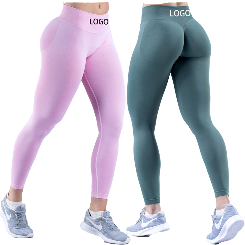 Seamless High Waist Yoga Leggings, Butt Lifting Tummy Control Squat Proof Soft Stretch Workout Fitness Pants