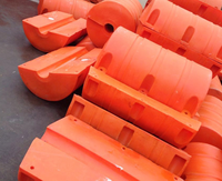 Bouée de dragage flottante en HDPE, ponton de dragage aquatique, vert-orange, flottabilité 35 kg, marque BT, épaisseur 5 mm