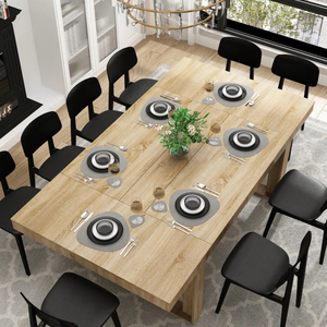 Grande table à manger 12 places, bureau de conférence et table de jeu multifonction, table de salle à manger en bois <span class=keywords><strong>d</strong></span>'ingénierie de qualité E1 pour commande en gros - Product Image 1
