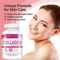 Bonbons gélifiés Gluta Glow, suppléments naturels de collagène en peptides, blanchiment de la peau, 60 unités, Winstown